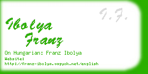 ibolya franz business card